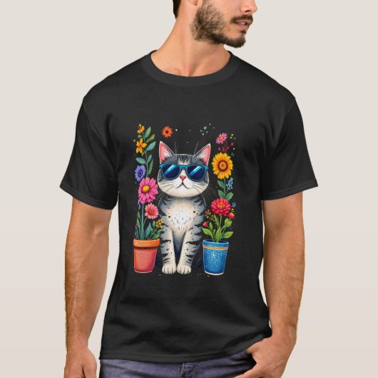 Coole Katze T-Shirt (Vorderseite)