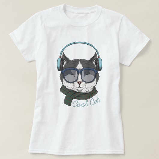 Coole Katze T-Shirt (Design vorne)