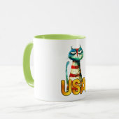 Coole Katze Tasse (Vorderseite Links)