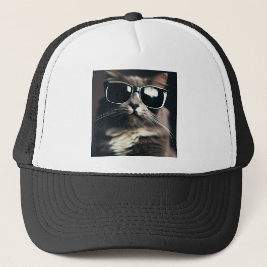 Coole Katze Truckerkappe (Vorderseite)