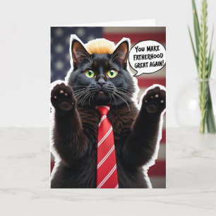 Coole Katze Vatertag Kunstkarte Karte