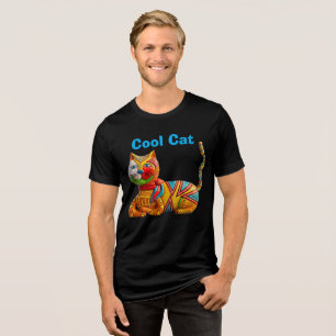 Coole Katze Whimsical Design Tri-Blend Shirt
