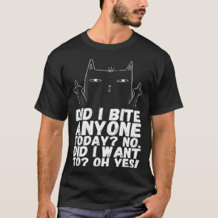 Coole Katze Wütende Katzen Sarkastische Katze T-Shirt