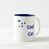 Coole Katze Zweifarbige Tasse (VorderseiteRechts)