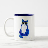 Coole Katze Zweifarbige Tasse (Links)