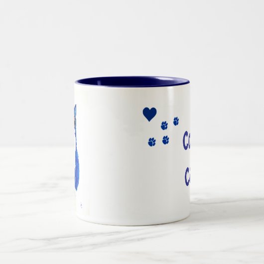 Coole Katze Zweifarbige Tasse (Mittel)