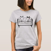 Coole Katzen auf Couch - STIMME - Harris Walz T-Shirt (Vorderseite)