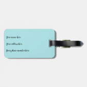 Coole Katzen auf Schwarz! Gepäckanhänger für mehrf (Rückseite horizontal)