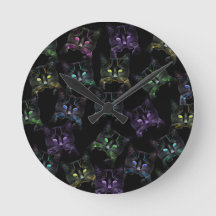 Coole Katzen auf Schwarz! mehrfarbige Katzen