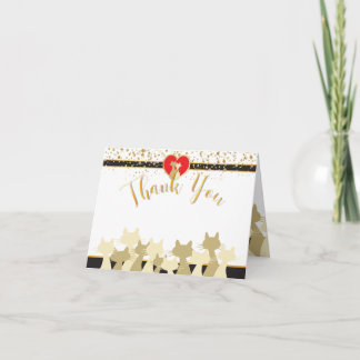 Coole Katzen Danke Karte.