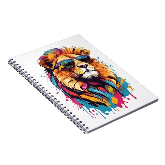 Coole Katzen: Das LöwenNotebook Notizblock (Rechte Seite)