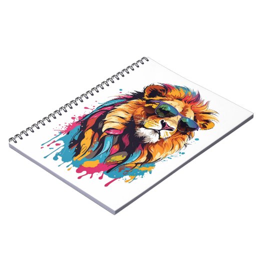 Coole Katzen: Das LöwenNotebook Notizblock (Linke Seite)