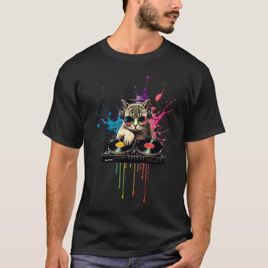 Coole Katzen DJ 1 T-Shirt (Vorderseite)