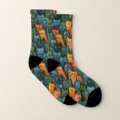 Coole Katzen Farbe Wasser Farbe Socken (Paar)