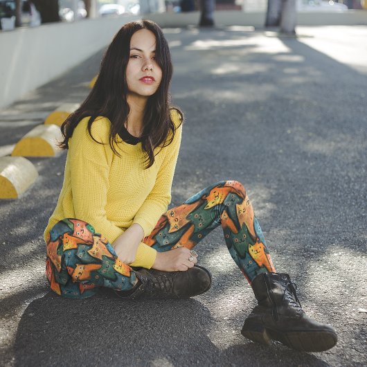 Coole Katzen Farbige Leggings