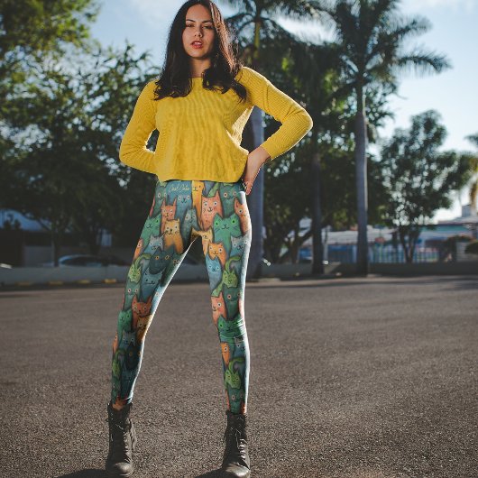Coole Katzen Farbige Leggings