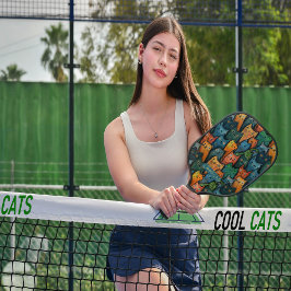 Coole Katzen Farbiges Paddel Pickleball Schläger