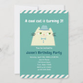 Coole Katzen Geburstagsparty Einladung (Vorderseite)