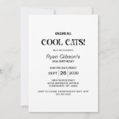 Coole Katzen-Geburtstagsfeier Einladung (Rückseite)