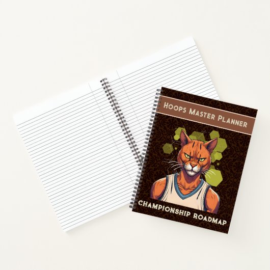 Coole Katzen Geschenke für Basketball Liebhaber Tr Notizblock (Innenseite)