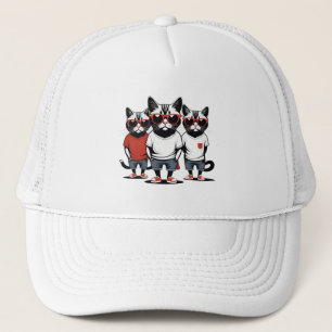 Coole Katzen Gruppe Truckerkappe