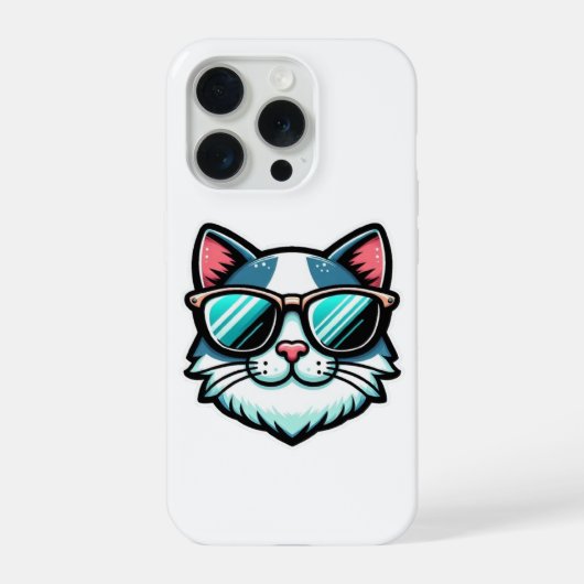 Coole Katzen-Handyhülle – Trendiger Feline-Tech-St iPhone Hülle (Rückseite)