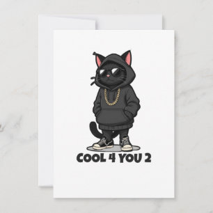 Coole Katzen Kapuzenjacke – Lustiges Streetwear Ka Mitteilungskarte
