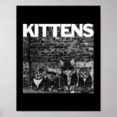 Coole Katzen Kätzchen Meow Punk Rock Band Funny Ca Poster (Vorne)