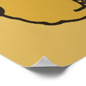 Coole Katzen lesen Bücher im Retro-Stil Poster (Ecke)