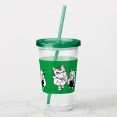 Coole Katzen-Linie Zeichnend Gesichtsmasken Acryltrinkbecher (Rückseite)