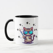Coole Katzen mit Brillen, die Magic Wands Star tra Tasse (Links)