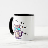 Coole Katzen mit Brillen, die Magic Wands Star tra Tasse (Vorderseite Links)