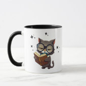 Coole Katzen mit Brillen lesen Bücher Tasse (Links)