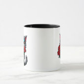Coole Katzen mit Rote Rosen Blume Brille Liebe Tasse (Zentrum)