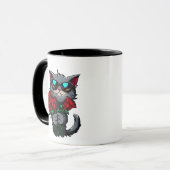 Coole Katzen mit Rote Rosen Blume Brille Liebe Tasse (Vorderseite Links)