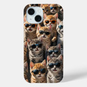 Coole Katzen mit Sonnenbrille Case-Mate iPhone Hülle (Rückseite)