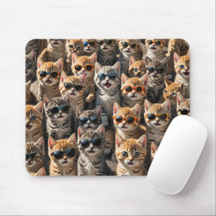 Coole Katzen mit Sonnenbrille Mousepad