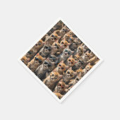 Coole Katzen mit Sonnenbrille Serviette (Ecke)