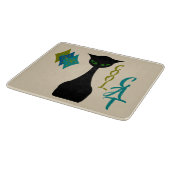 Coole Katzen-Mitte des Jahrhunderts Retro Schneidebrett (Ecke)