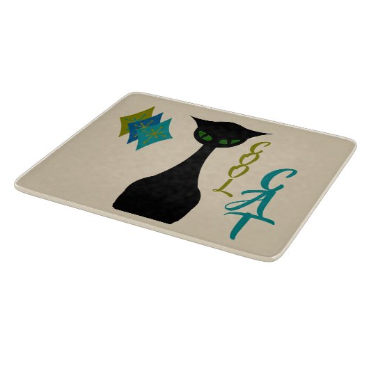 Coole Katzen-Mitte des Jahrhunderts Retro Schneidebrett (Ecke)