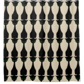 Coole Katzen-Mitte- des Jahrhundertsmoderner Retro Duschvorhang (Vorderseite)