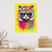 Coole Katzen: "Nenn mich Apollo!" Poster (Küche)