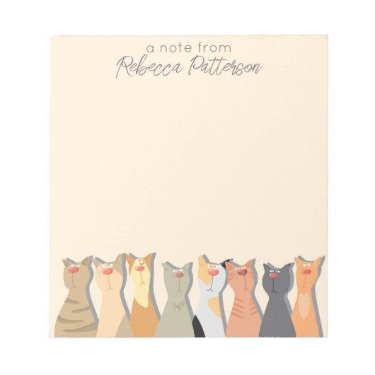 Coole Katzen Notizblock (Vorderseite)