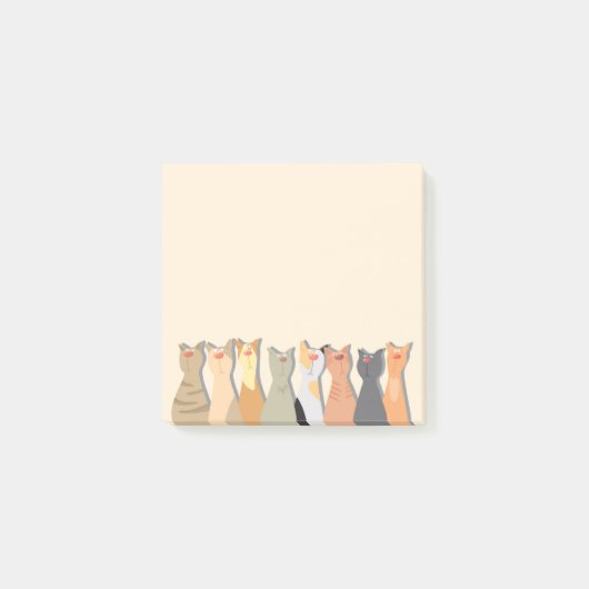 Coole Katzen Post-it Klebezettel (Vorderseite)