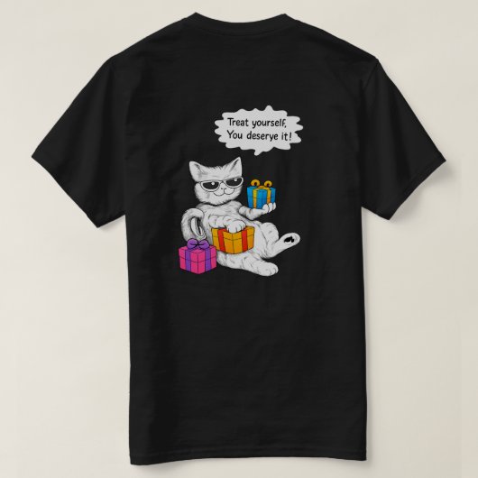 Coole Katzen Selbstfürsorge Vibes T-Shirt (Design Rückseite)