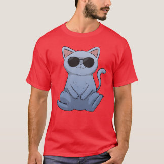 Coole Katzen-Sonnenbrille Katzen-Sonnenbrille Fami T-Shirt