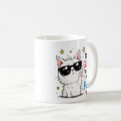 Coole Katzen-Sonnenbrillen-Design Kaffeetasse (VorderseiteRechts)