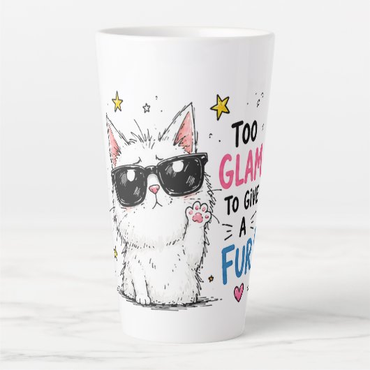Coole Katzen-Sonnenbrillen-Design Milchtasse (Vorderseite)