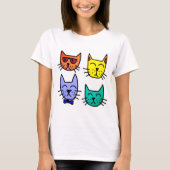 Coole Katzen T-Shirt (Vorderseite)