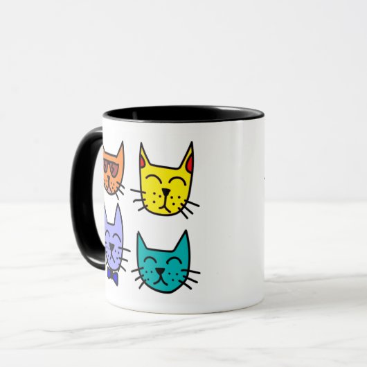 Coole Katzen Tasse (Vorderseite Links)